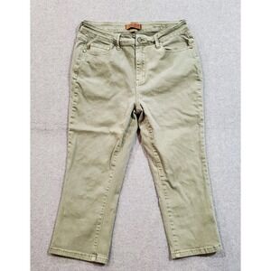 Judy Blue Capri Jeans‎ Womens 13/31 Garment Dyed Denim Sage Skinny JB78113